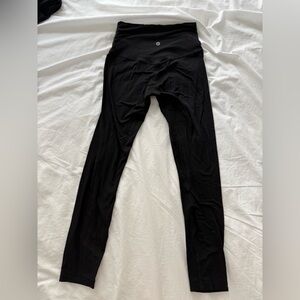 LULULEMON Black Ribbed Leggings size 4